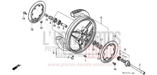 RUOTA ANTERIORE (1) VFR750FH di 1987